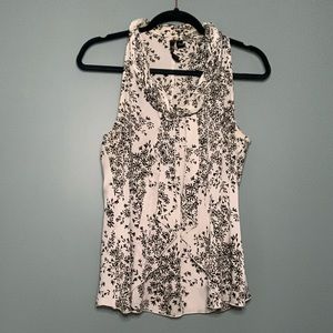 Black & White Floral Blouse